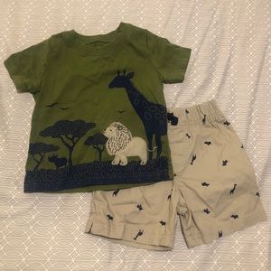 Child of Mine Safari Short and tshirt set